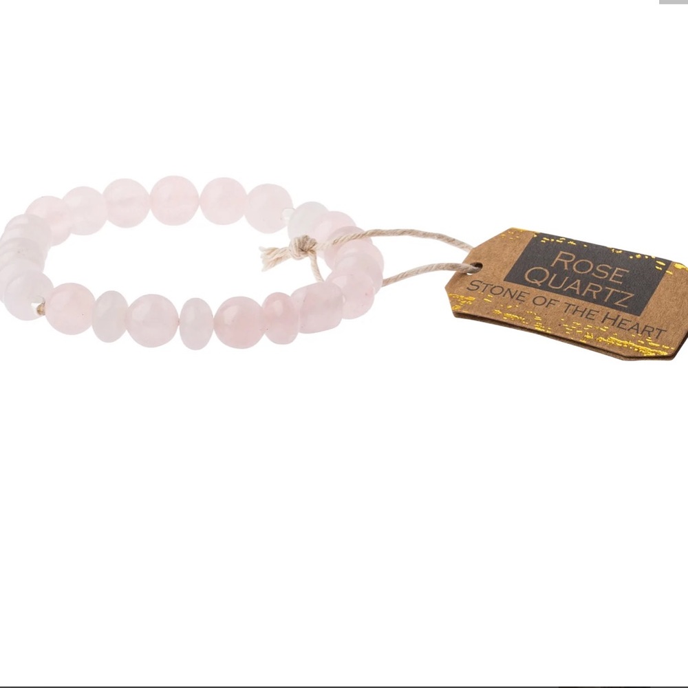 Rose Quartz Stone Bracelet - Stone of the Heart *BRAND NEW*